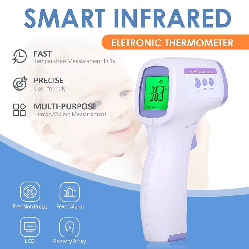 Digital Infrared Forehead Thermometer Electronic Body Non Contact Medical Fever Measure Tool Outdoor Home for Baby Adults